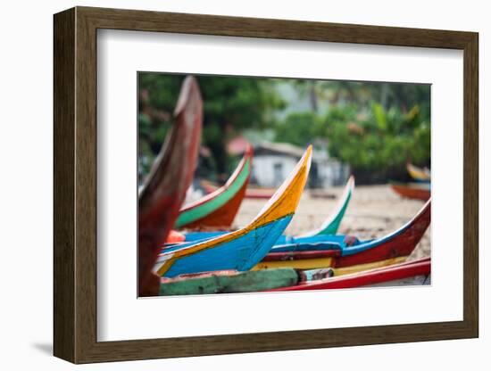 Traditional Fishing Boat in Sungai Pinang, Sumatra, Indonesia, Southeast Asia-John Alexander-Framed Photographic Print