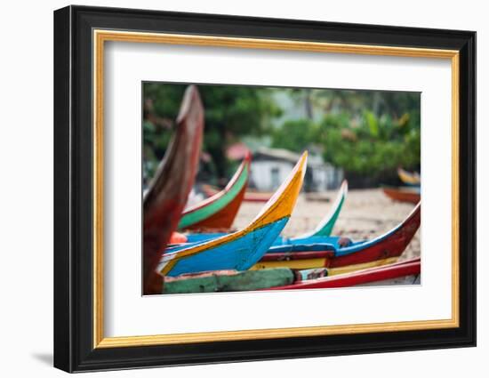 Traditional Fishing Boat in Sungai Pinang, Sumatra, Indonesia, Southeast Asia-John Alexander-Framed Photographic Print