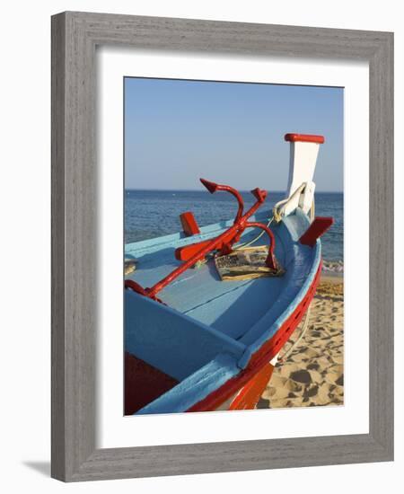 Traditional Fishing Boats, Algarve, Portugal-Katja Kreder-Framed Photographic Print