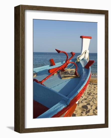 Traditional Fishing Boats, Algarve, Portugal-Katja Kreder-Framed Photographic Print