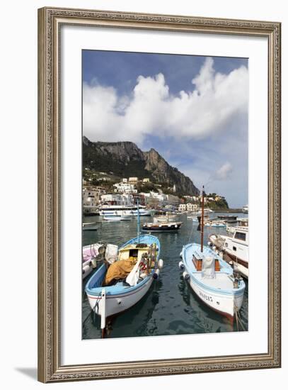 Traditional Fishing Boats in Marina Grande in Capri, Campania, Italy, Mediterranean, Europe-Martin Child-Framed Photographic Print