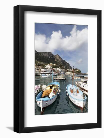 Traditional Fishing Boats in Marina Grande in Capri, Campania, Italy, Mediterranean, Europe-Martin Child-Framed Photographic Print