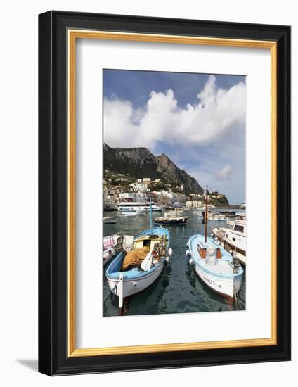 Traditional Fishing Boats in Marina Grande in Capri, Campania, Italy, Mediterranean, Europe-Martin Child-Framed Photographic Print