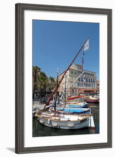 Traditional Fishing Boats Moored in the Harbour at Sanary-Sur-Mer, Provence, France, Europe-Martin Child-Framed Photographic Print