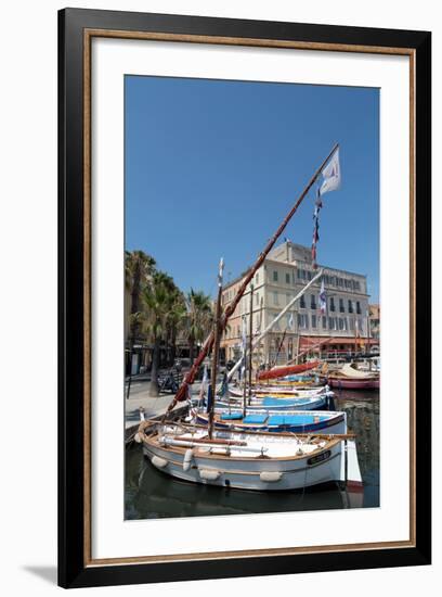 Traditional Fishing Boats Moored in the Harbour at Sanary-Sur-Mer, Provence, France, Europe-Martin Child-Framed Photographic Print