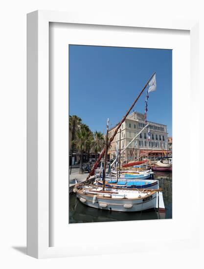 Traditional Fishing Boats Moored in the Harbour at Sanary-Sur-Mer, Provence, France, Europe-Martin Child-Framed Photographic Print