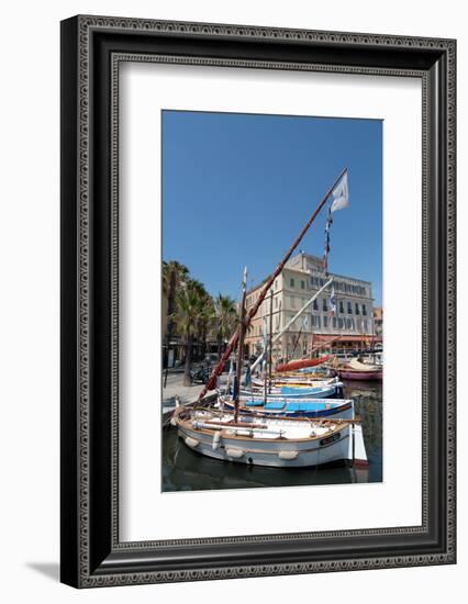 Traditional Fishing Boats Moored in the Harbour at Sanary-Sur-Mer, Provence, France, Europe-Martin Child-Framed Photographic Print