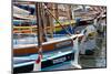 Traditional Fishing Boats Moored in the Harbour at Sanary-Sur-Mer, Provence, France, Europe-Martin Child-Mounted Photographic Print
