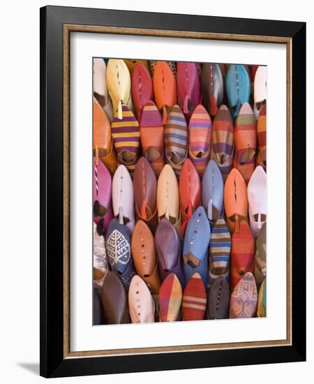 Traditional Footware in the Souk, Medina, Marrakech, Morocco, North Africa, Africa-Martin Child-Framed Photographic Print