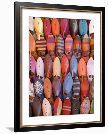 Traditional Footware in the Souk, Medina, Marrakech, Morocco, North Africa, Africa-Martin Child-Framed Photographic Print