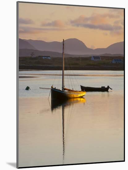 Traditional Galway Hooker, Roundstone Harbour, Connemara, Co, Galway, Ireland-Doug Pearson-Mounted Photographic Print