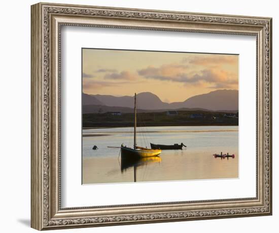 Traditional Galway Hooker, Roundstone Harbour, Connemara, Co, Galway, Ireland-Doug Pearson-Framed Photographic Print