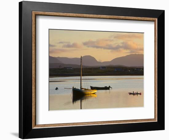 Traditional Galway Hooker, Roundstone Harbour, Connemara, Co, Galway, Ireland-Doug Pearson-Framed Photographic Print