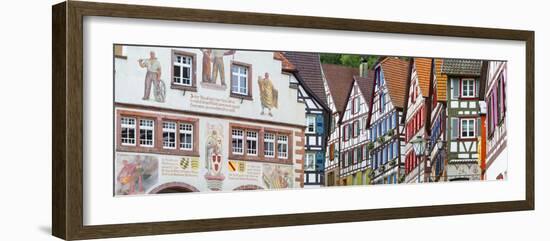 Traditional Half Timbered Buildings in Schiltach's Picturesque Medieval Altstad, Baden-Wurttemberg-Doug Pearson-Framed Photographic Print