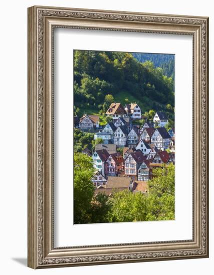 Traditional Half Timbered Buildings in Schiltach's Picturesque Medieval Altstad, Baden-Wurttemberg-Doug Pearson-Framed Photographic Print