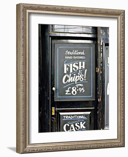 Traditional Hand Battered Fish and Chips!, London-Anna Siena-Framed Photographic Print