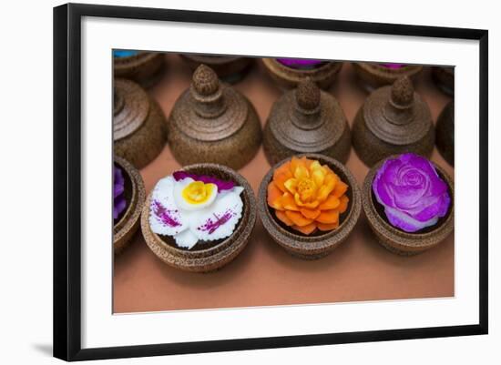 Traditional Handicrafts, Intricately Carved Soap to Look Like Tropical Flowers-Cindy Miller Hopkins-Framed Photographic Print