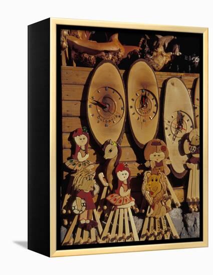 Traditional Handmade Wooden Crafts for Sale, Nessebur, Bulgaria-Cindy Miller Hopkins-Framed Premier Image Canvas