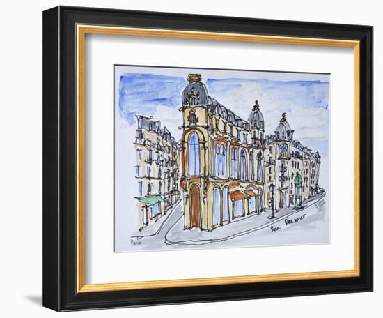 Traditional Haussmann style buildings on Rue Reaumur, Paris, France-Richard Lawrence-Framed Photographic Print