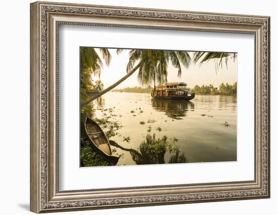 Traditional House Boat, Kerala Backwaters, Nr Alleppey, (Or Alappuzha), Kerala, India-Peter Adams-Framed Photographic Print