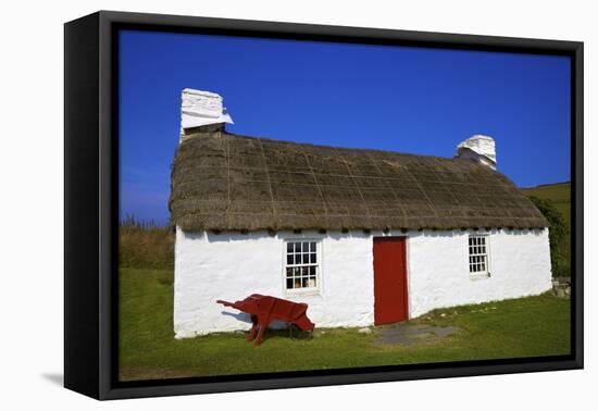 Traditional House, Cregneash, Isle of Man,Europe-Neil Farrin-Framed Premier Image Canvas