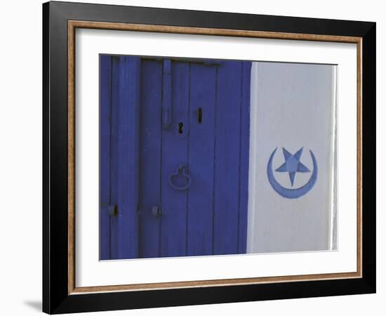 Traditional House Door and Decoration, Tunisia-Michele Molinari-Framed Photographic Print