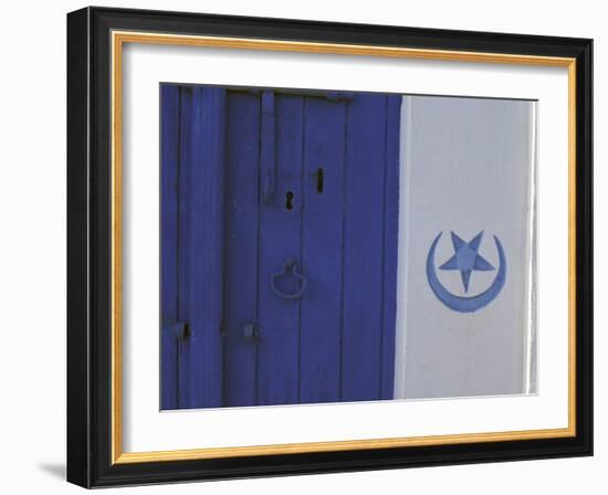 Traditional House Door and Decoration, Tunisia-Michele Molinari-Framed Photographic Print