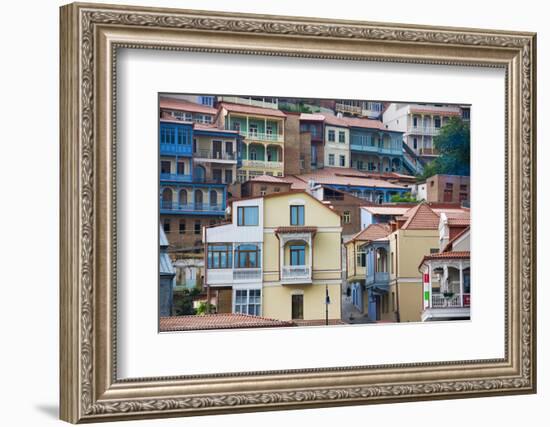 Traditional house. Tbilisi, Georgia.-Keren Su-Framed Photographic Print