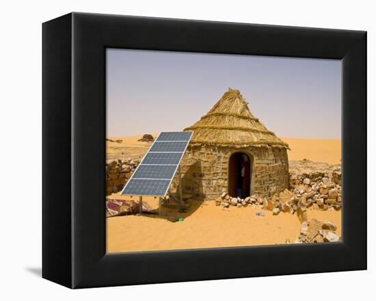 Traditional House With a Solar Panel in the Sahara Desert, Algeria, North Africa, Africa-Michael Runkel-Framed Premier Image Canvas