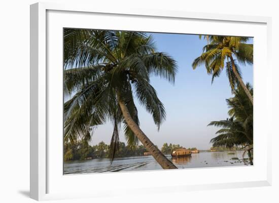 Traditional Houseboat, Kerala Backwaters, Alleppey, Kerala, India-Peter Adams-Framed Photographic Print