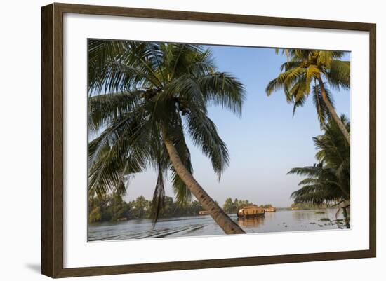 Traditional Houseboat, Kerala Backwaters, Alleppey, Kerala, India-Peter Adams-Framed Photographic Print