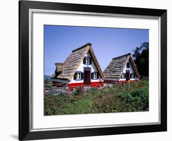 Traditional Houses at Santana, Madeira, Portugal-Hans Peter Merten-Framed Photographic Print