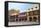 Traditional houses in the colorful old town of Cartagena, Colombia, South America-Alex Treadway-Framed Premier Image Canvas