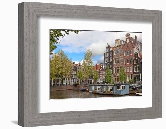 Traditional Houses of the Amsterdam, Netherlands-swisshippo-Framed Photographic Print
