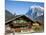 Traditional Houses, Wetterhorn and Grindelwald, Berner Oberland, Switzerland-Doug Pearson-Mounted Photographic Print