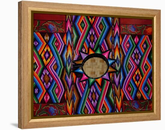 Traditional Huipil, Textile Museum, Casa del Tejido, Antigua, Guatemala-Cindy Miller Hopkins-Framed Premier Image Canvas