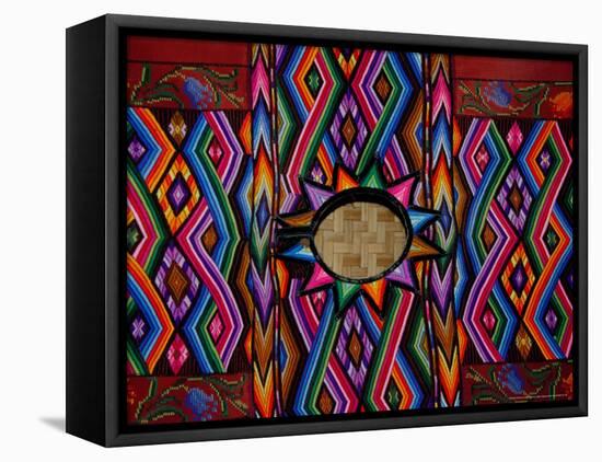 Traditional Huipil, Textile Museum, Casa del Tejido, Antigua, Guatemala-Cindy Miller Hopkins-Framed Premier Image Canvas