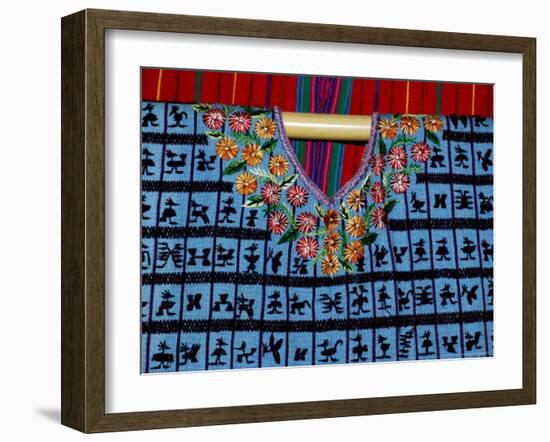 Traditional Huipil, Textile Museum, Casa del Tejido, Antigua, Guatemala-Cindy Miller Hopkins-Framed Photographic Print