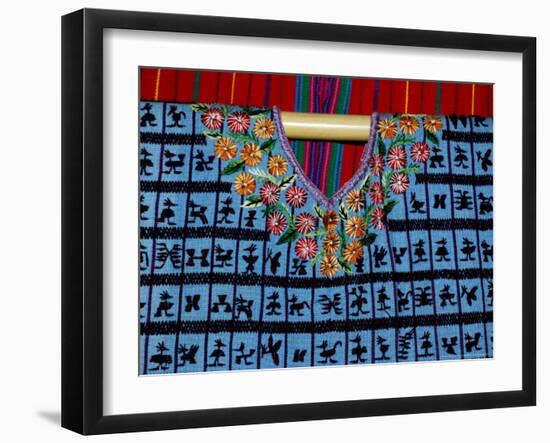 Traditional Huipil, Textile Museum, Casa del Tejido, Antigua, Guatemala-Cindy Miller Hopkins-Framed Photographic Print