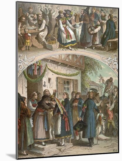 Traditional Hungarian Wedding-null-Mounted Giclee Print