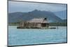 Traditional hut on a very little islet, Achutupu, San Blas Islands, Kuna Yala, Panama, Central Amer-Michael Runkel-Mounted Photographic Print