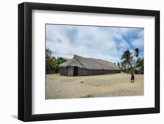 Traditional huts, Achutupu, San Blas Islands, Kuna Yala, Panama, Central America-Michael Runkel-Framed Photographic Print