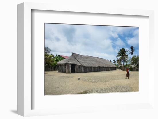 Traditional huts, Achutupu, San Blas Islands, Kuna Yala, Panama, Central America-Michael Runkel-Framed Photographic Print