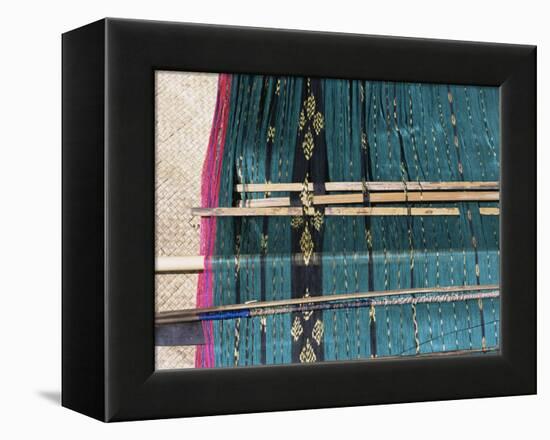 Traditional Ikat Weaving, Flores, Indonesia, Southeast Asia-Alison Wright-Framed Premier Image Canvas