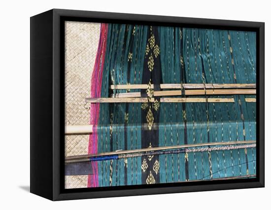 Traditional Ikat Weaving, Flores, Indonesia, Southeast Asia-Alison Wright-Framed Premier Image Canvas