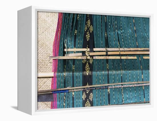 Traditional Ikat Weaving, Flores, Indonesia, Southeast Asia-Alison Wright-Framed Premier Image Canvas