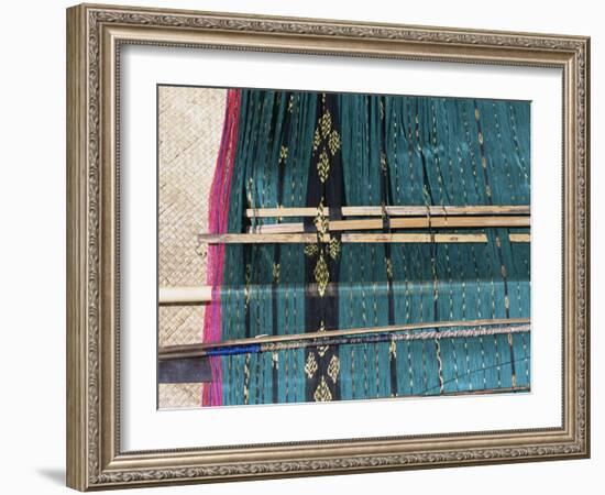 Traditional Ikat Weaving, Flores, Indonesia, Southeast Asia-Alison Wright-Framed Photographic Print