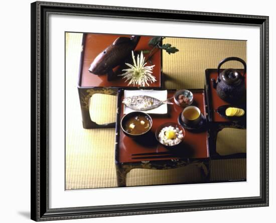 Traditional Japanese Breakfast Rounds Out the Meal-John Dominis-Framed Photographic Print