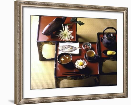 Traditional Japanese Breakfast Rounds Out the Meal-John Dominis-Framed Photographic Print