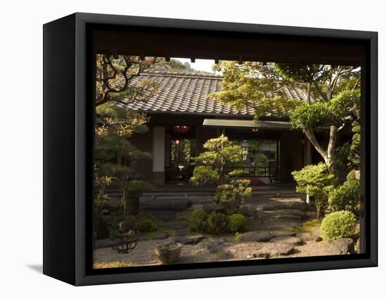 Traditional Japanese Garden, Tado Town, Mie Prefecture, Kansai, Honshu Island, Japan-Christian Kober-Framed Premier Image Canvas